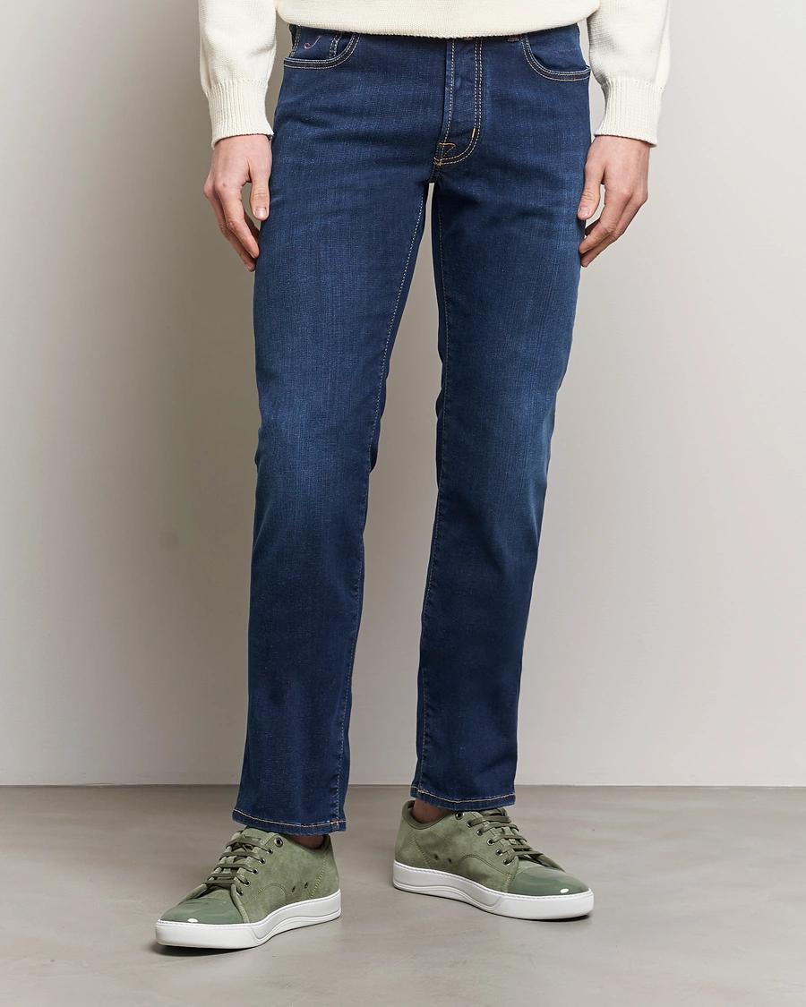 Herre | Blå jeans | Jacob Cohën | Bard Slim Fit Stretch Jeans Dark Blue