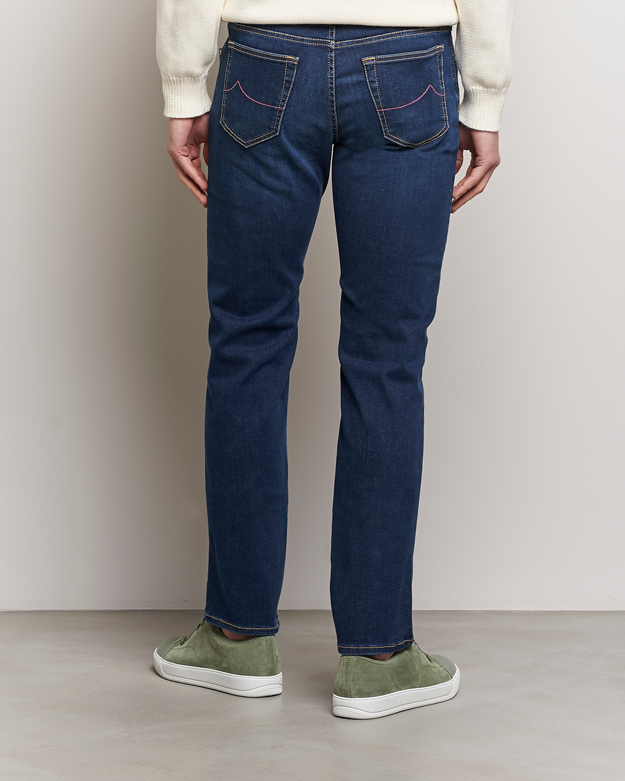 Herre | Jeans | Jacob Cohën | Bard Slim Fit Stretch Jeans Dark Blue
