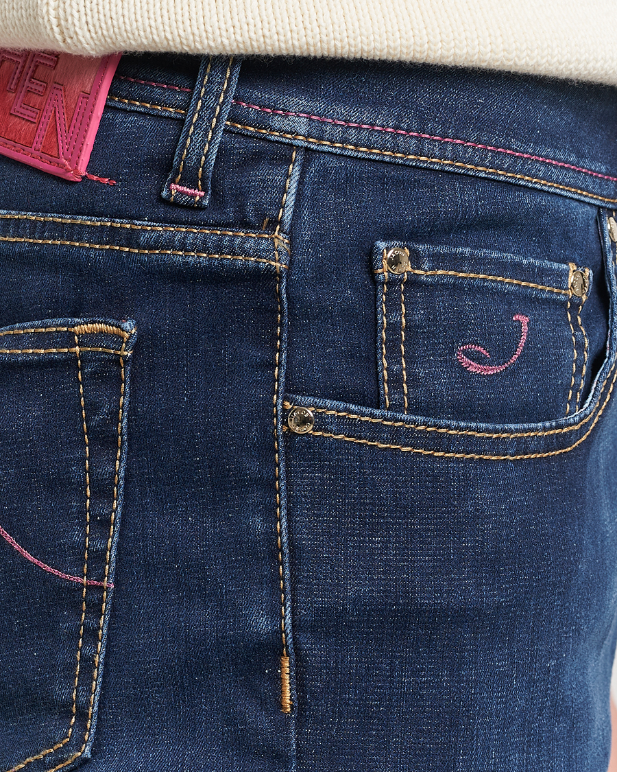 Herre | Jeans | Jacob Cohën | Bard Slim Fit Stretch Jeans Dark Blue