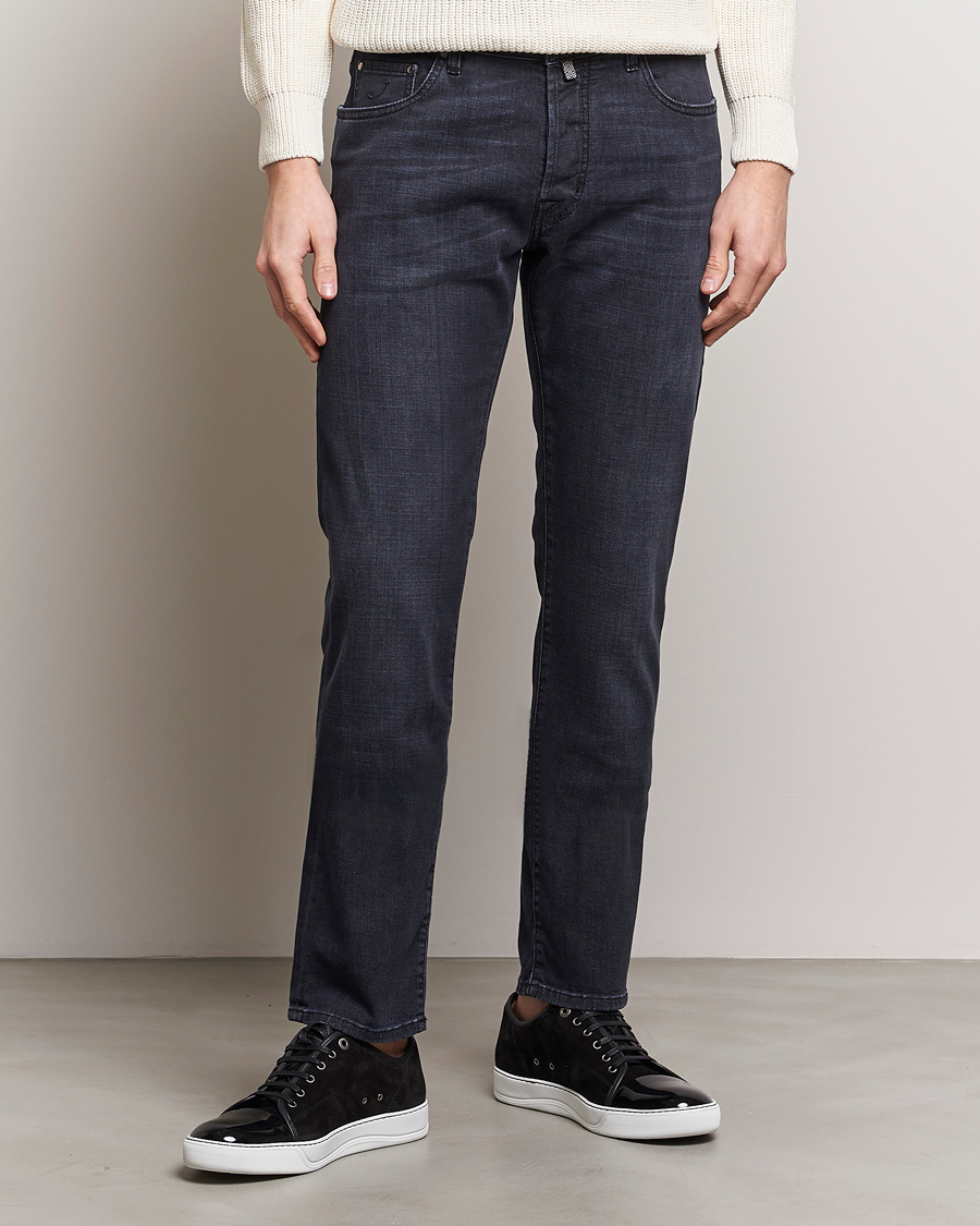 Herre | Italian Department | Jacob Cohën | Bard Slim Fit Stretch Jeans Grey Black