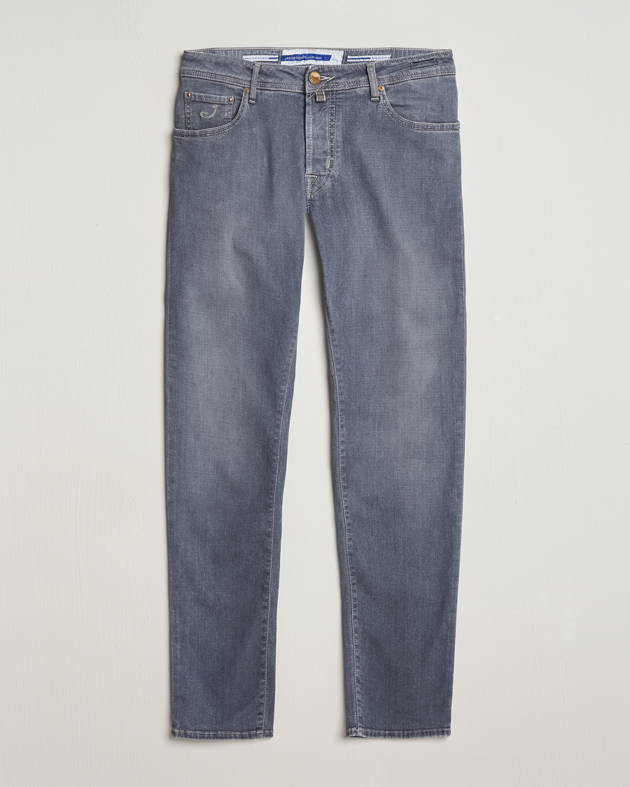 Herre | Jeans | Jacob Cohën | Nick Naples Super Slim Stretch Jeans Light Grey