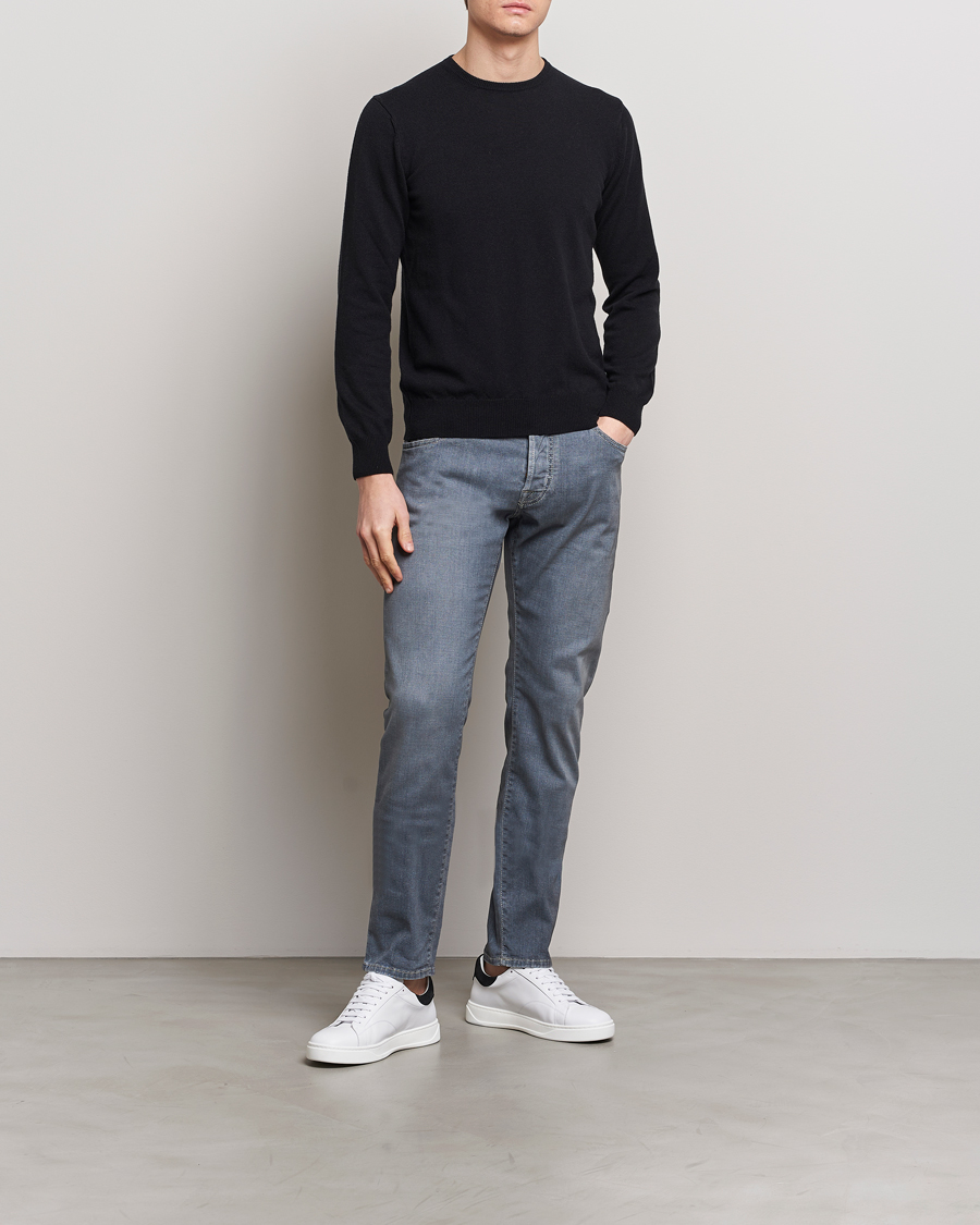 Herre | Jeans | Jacob Cohën | Nick Naples Super Slim Stretch Jeans Light Grey