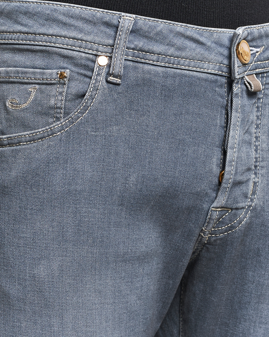 Herre | Jeans | Jacob Cohën | Nick Naples Super Slim Stretch Jeans Light Grey