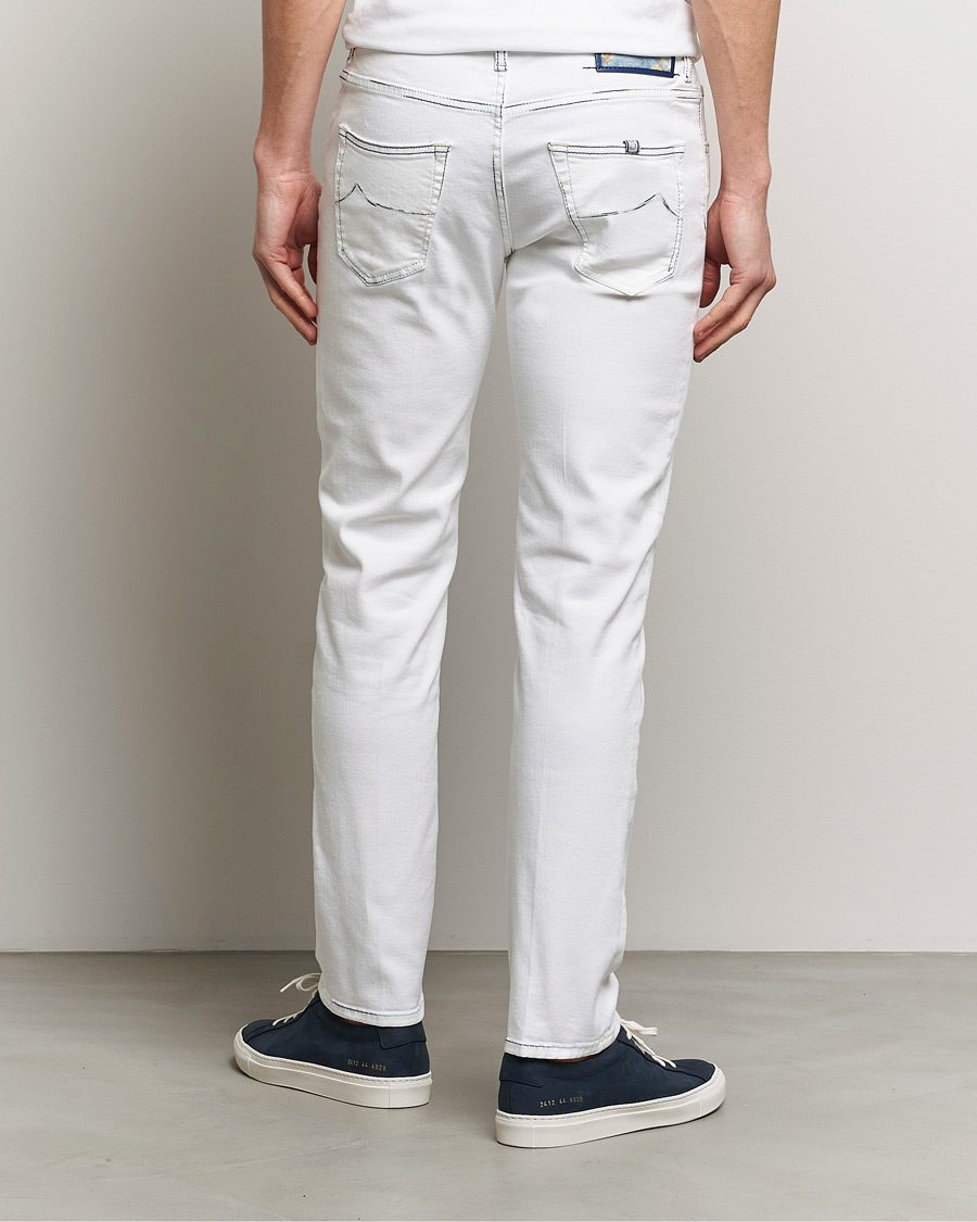 Herre | Jeans | Jacob Cohën | Scott Portofino Slim Fit Stretch Jeans White