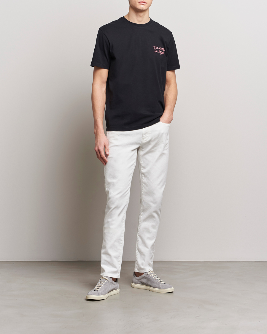 Herre | T-Shirts | FRAME | LA Logo T-Shirt Black