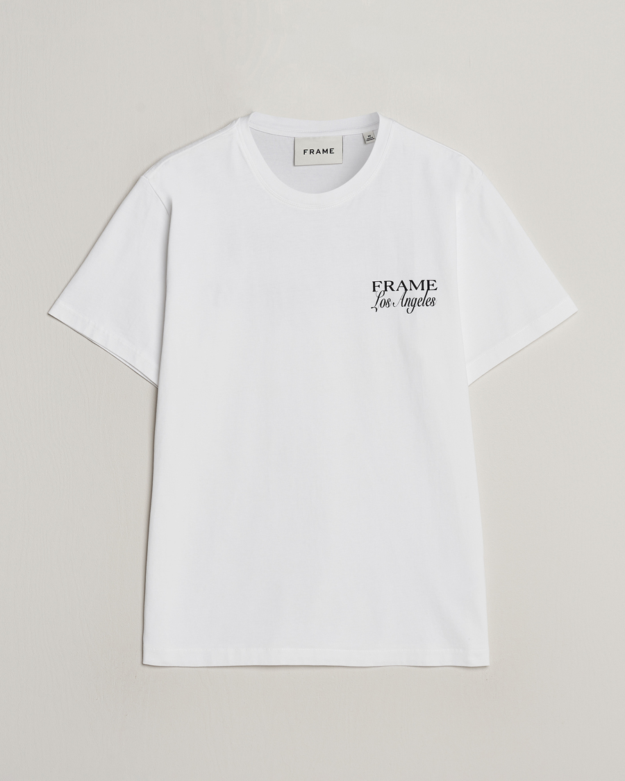 Herre | T-Shirts | FRAME | LA Logo T-Shirt White