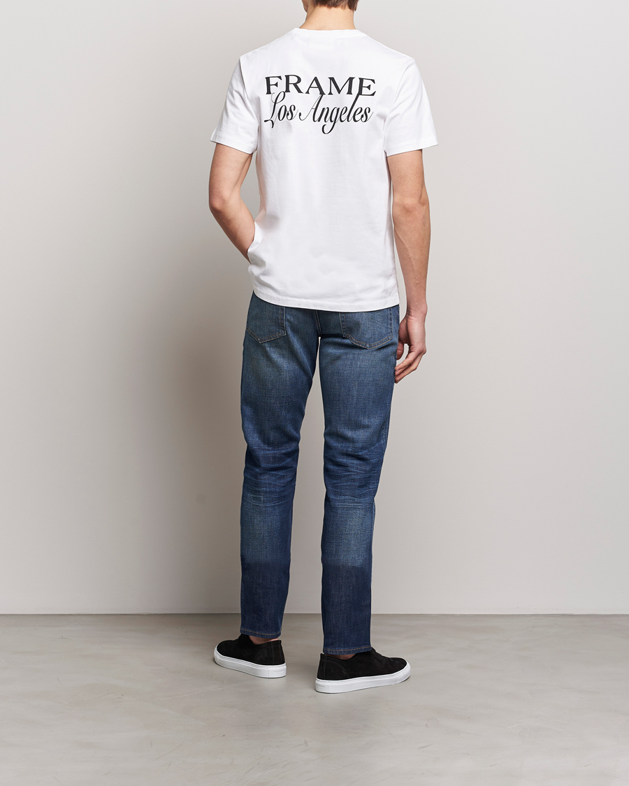 Herre | T-Shirts | FRAME | LA Logo T-Shirt White