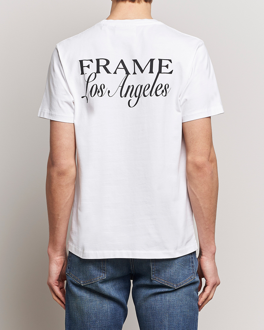 Herre | T-Shirts | FRAME | LA Logo T-Shirt White