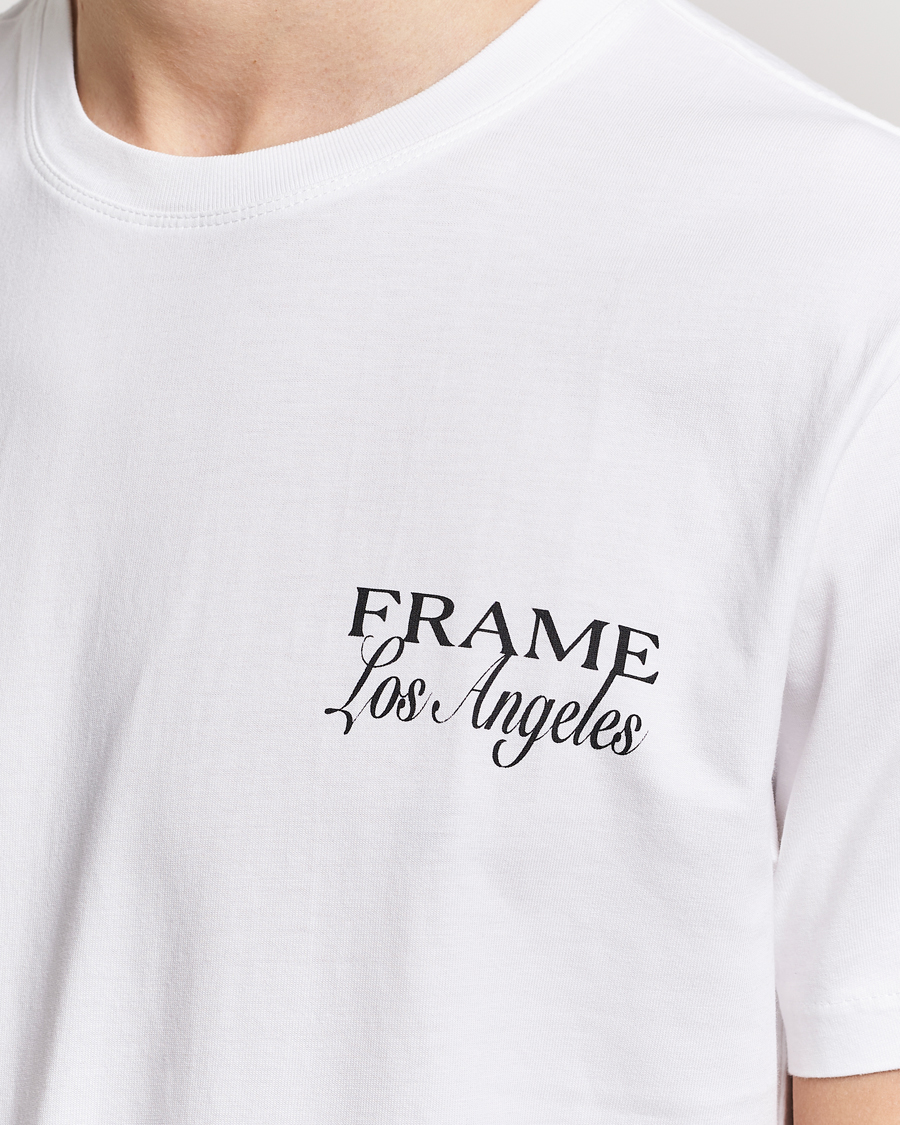 Herre | T-Shirts | FRAME | LA Logo T-Shirt White