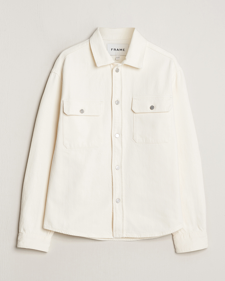 Herre | Skjorter | FRAME | Textured Terry Overshirt Off White