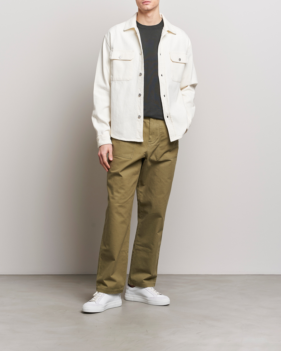 Herre | Skjorter | FRAME | Textured Terry Overshirt Off White