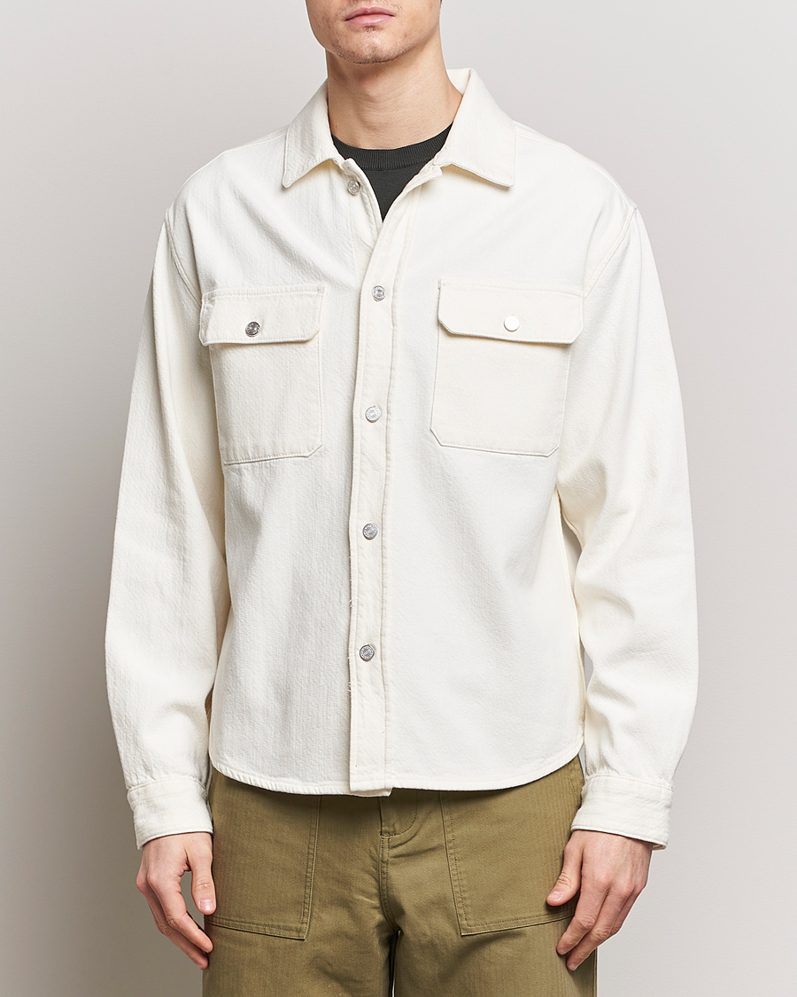 Herre | Skjorter | FRAME | Textured Terry Overshirt Off White