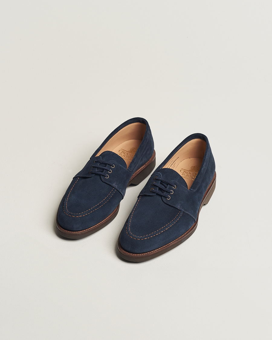 Herre | Avdelinger | Crockett & Jones | Falmouth Deck Shoes Ocean Suede