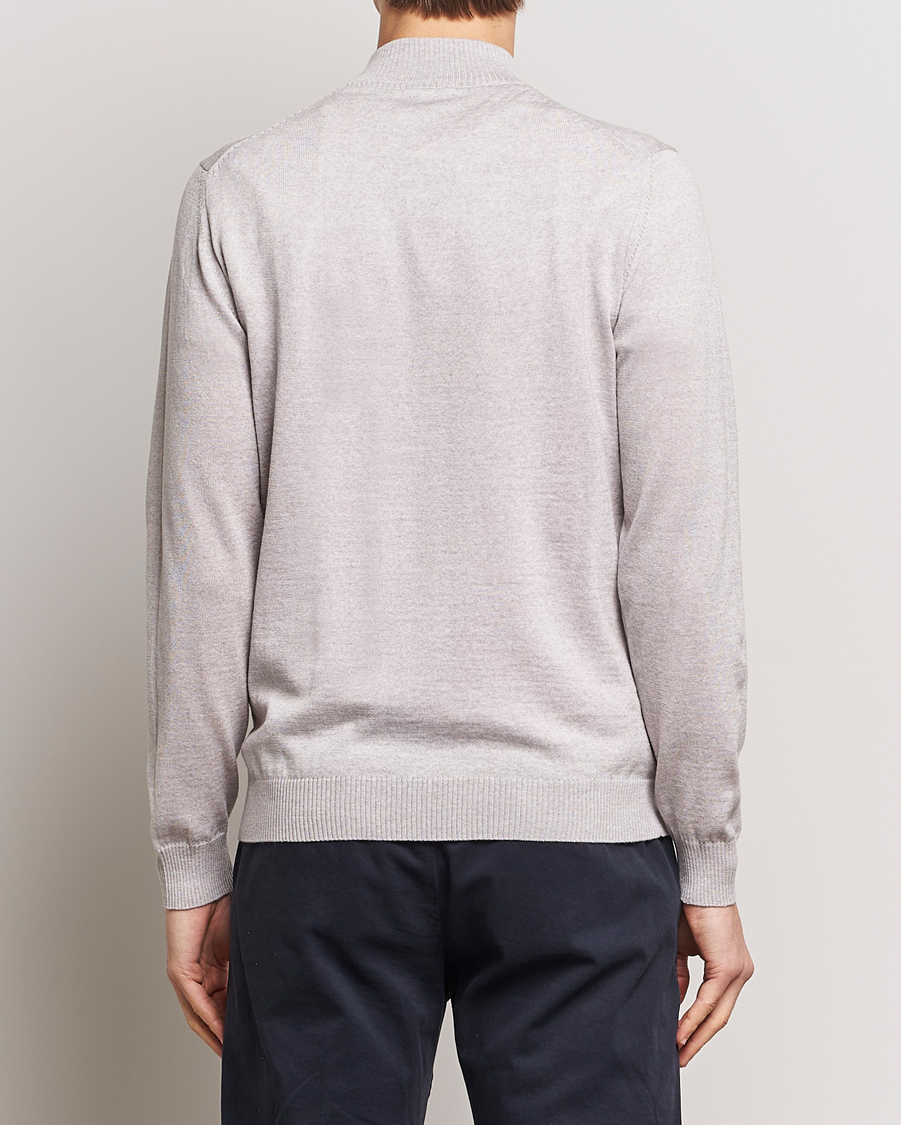 Herre | Gensere | Stenströms | Merino Wool Half Zip Beige