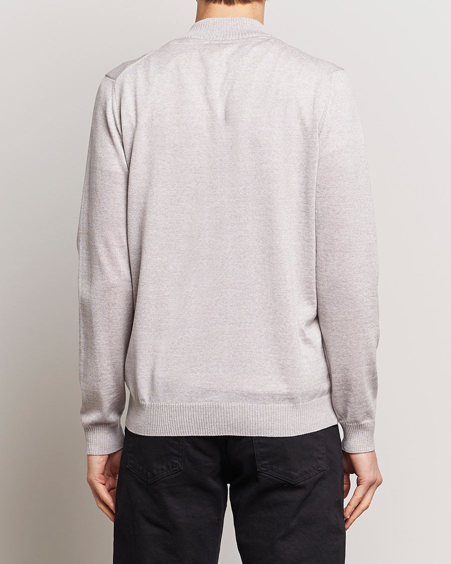 Herre | Gensere | Stenströms | Merino Wool Full Zip Beige
