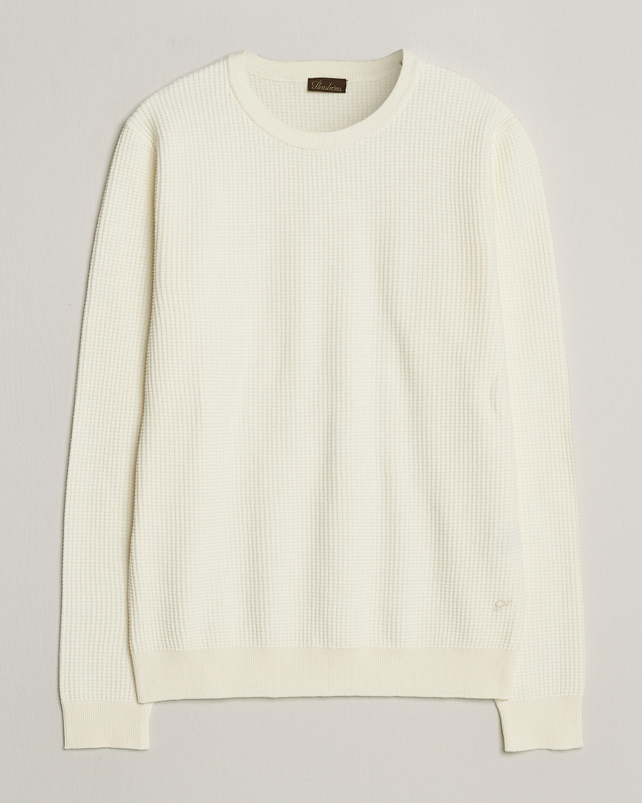 Herre | Gensere | Stenströms | Organic Cotton Crew Neck White