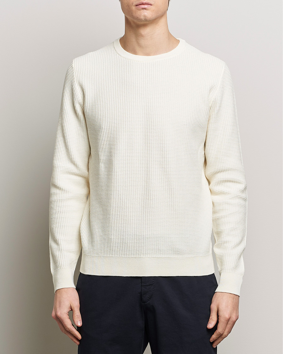 Herre | Strikkede gensere | Stenströms | Organic Cotton Crew Neck White