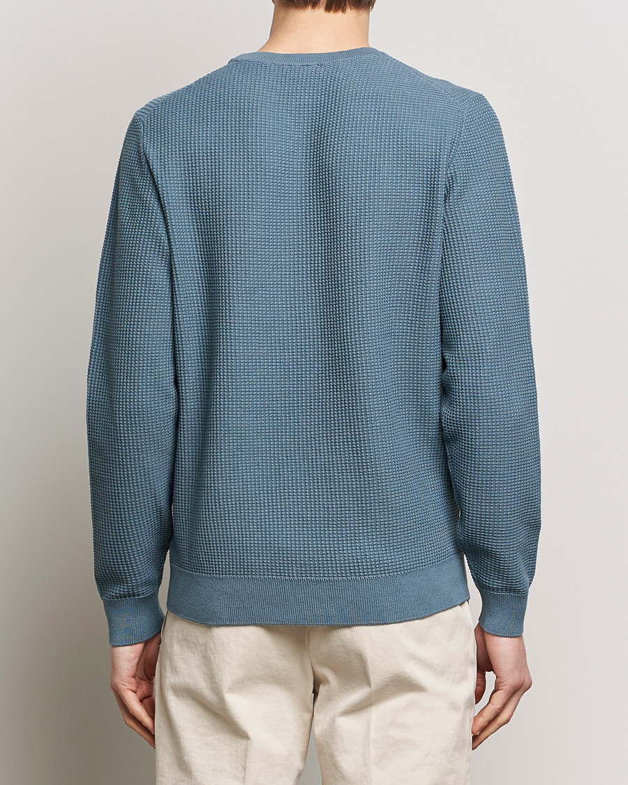 Herre | Gensere | Stenströms | Organic Cotton Crew Neck Mid Blue