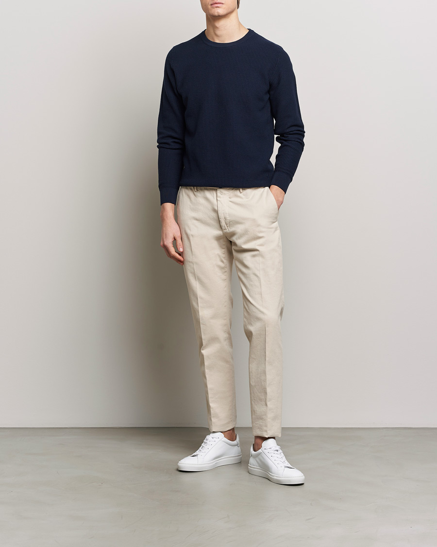 Herre | Gensere | Stenströms | Organic Cotton Crew Neck Navy