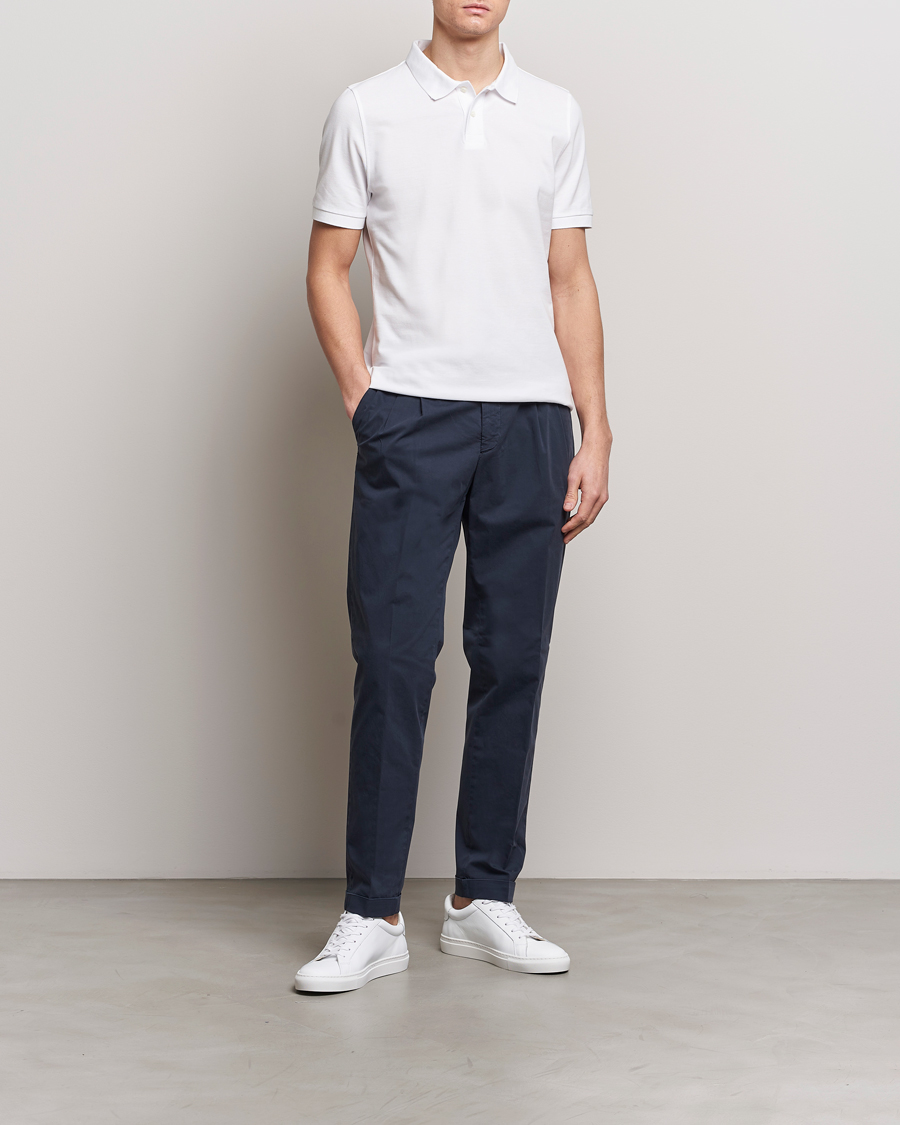 Herre | Pikéer | Stenströms | Organic Cotton Piquet Polo Shirt White
