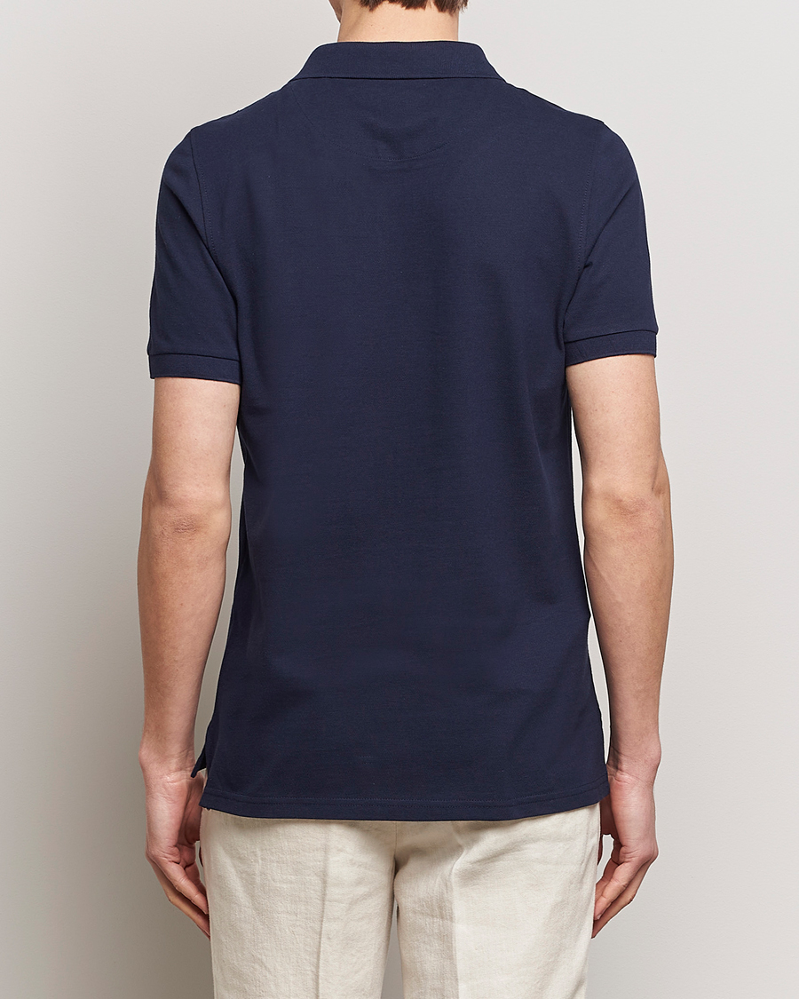Herre | Pikéer | Stenströms | Organic Cotton Piquet Polo Shirt Navy