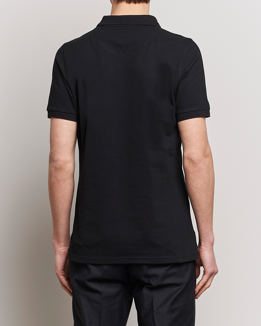 Herre | Pikéer | Stenströms | Organic Cotton Piquet Polo Shirt Black
