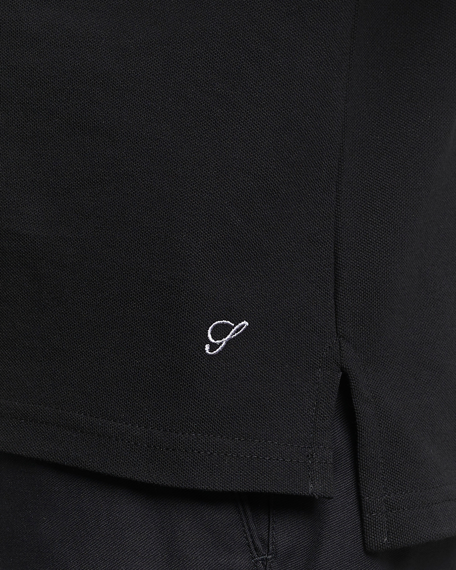 Herre | Pikéer | Stenströms | Organic Cotton Piquet Polo Shirt Black