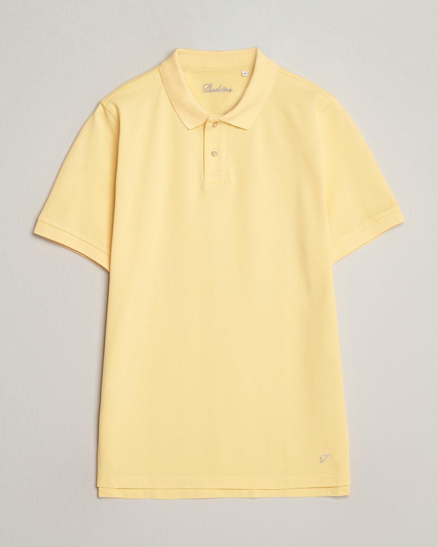 Herre | Pikéer | Stenströms | Organic Cotton Piquet Polo Shirt Yellow