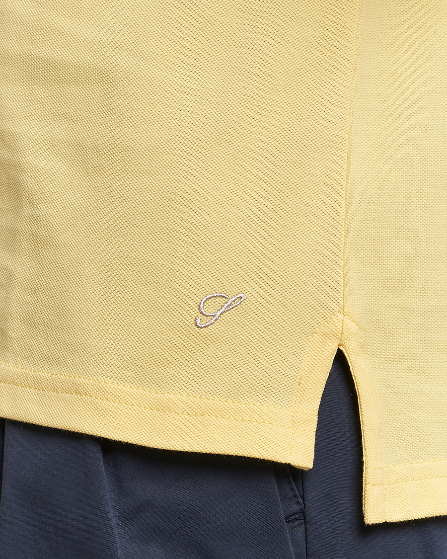 Herre | Pikéer | Stenströms | Organic Cotton Piquet Polo Shirt Yellow