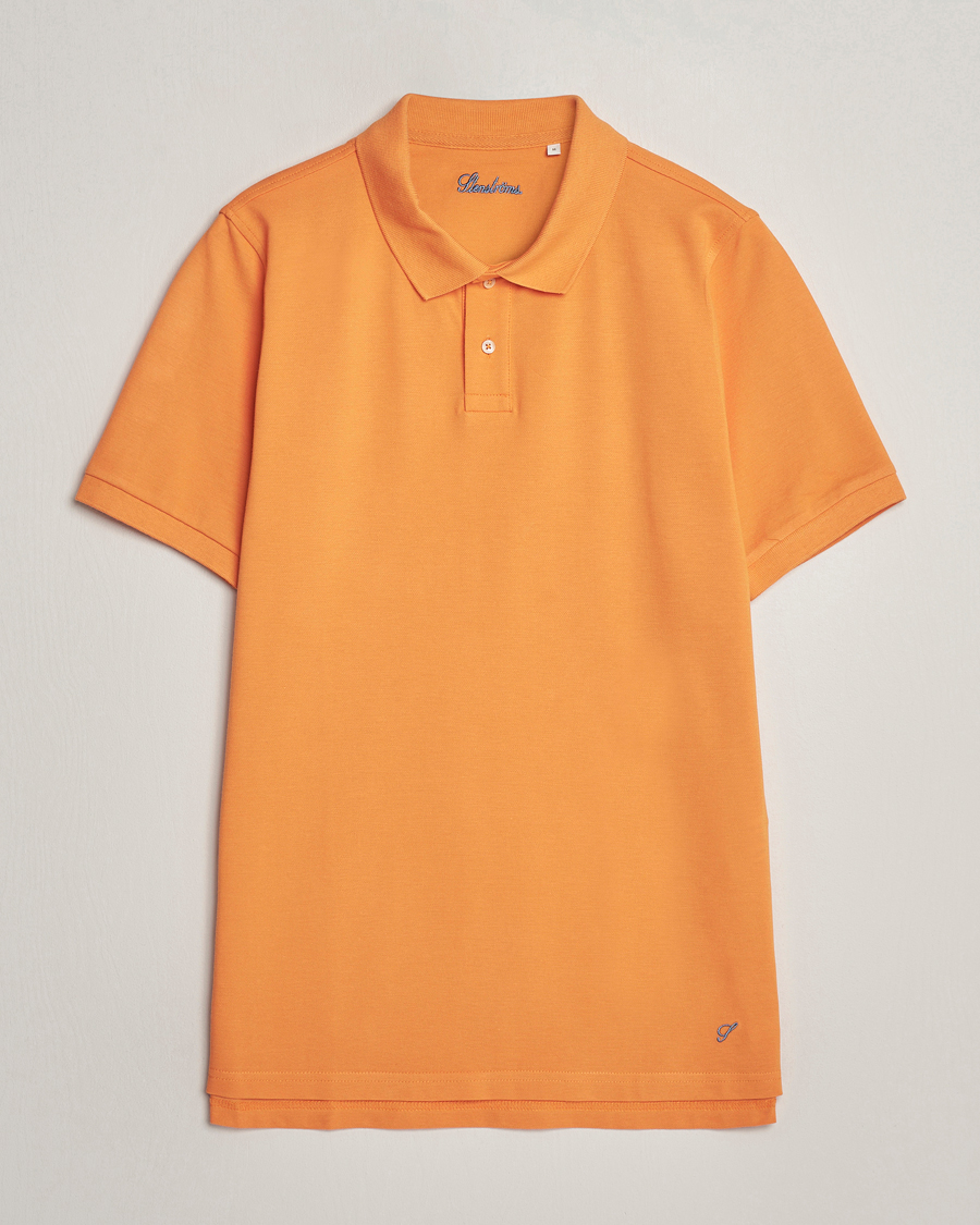 Herre | Pikéer | Stenströms | Organic Cotton Piquet Polo Shirt Orange