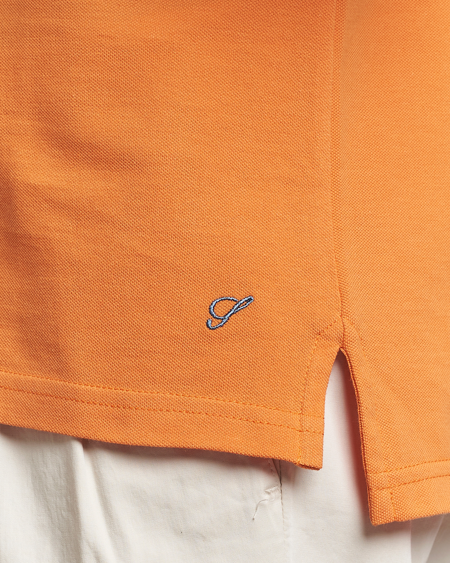 Herre | Pikéer | Stenströms | Organic Cotton Piquet Polo Shirt Orange