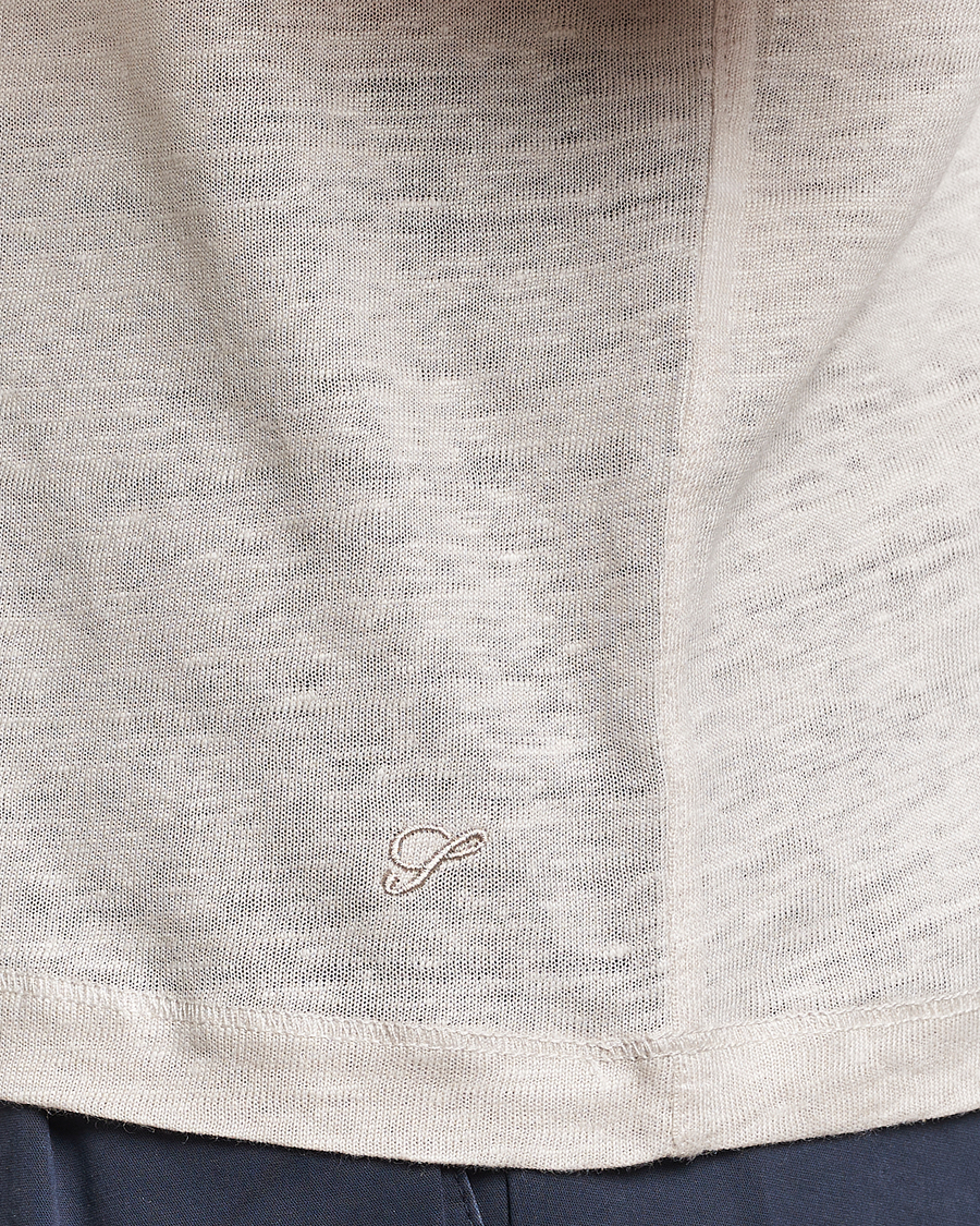 Herre | Pikéer | Stenströms | Linen Polo Shirt Beige