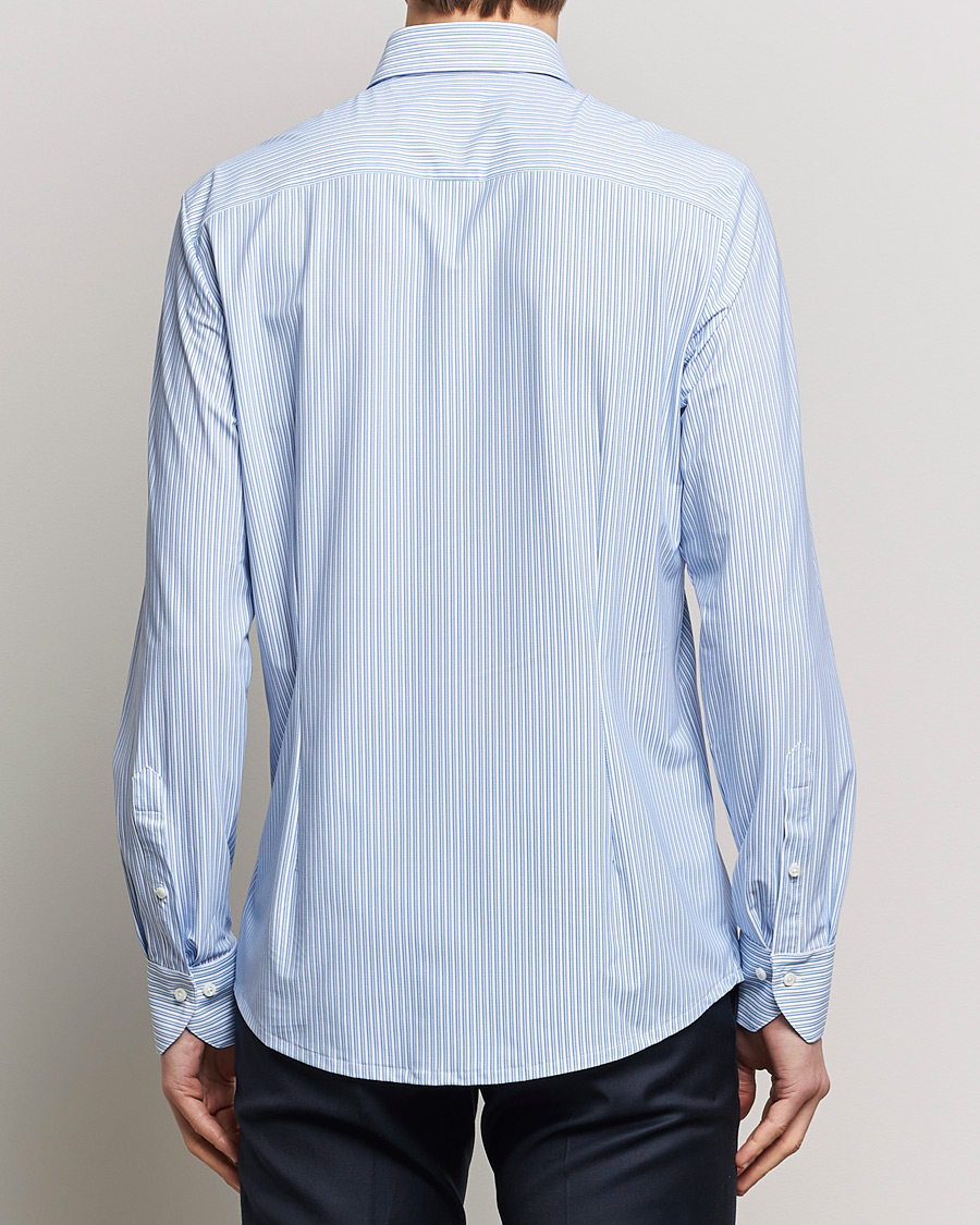 Herre | Skjorter | Stenströms | Slimline Striped Cut Away 4-Way Stretch Shirt Blue