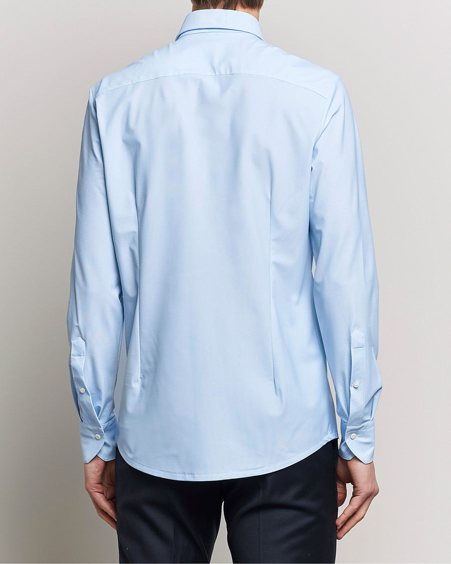 Herre | Skjorter | Stenströms | Slimline Micro Check Cut Away 4-Way Stretch Shirt Blue