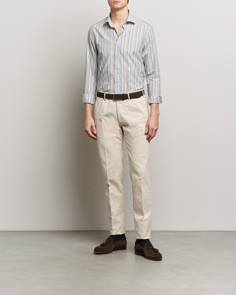 Herre | Skjorter | Stenströms | Slimline Multi Stripe Cut Away Shirt Multi