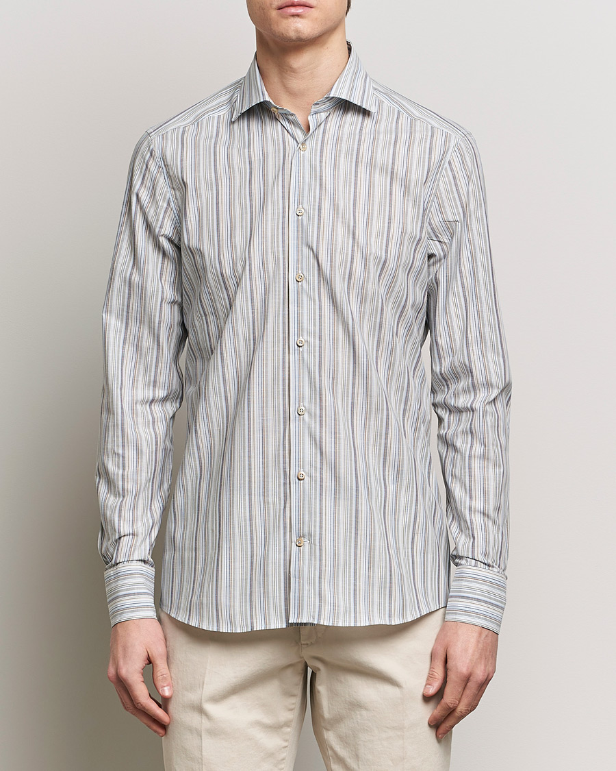 Herre | Skjorter | Stenströms | Slimline Multi Stripe Cut Away Shirt Multi