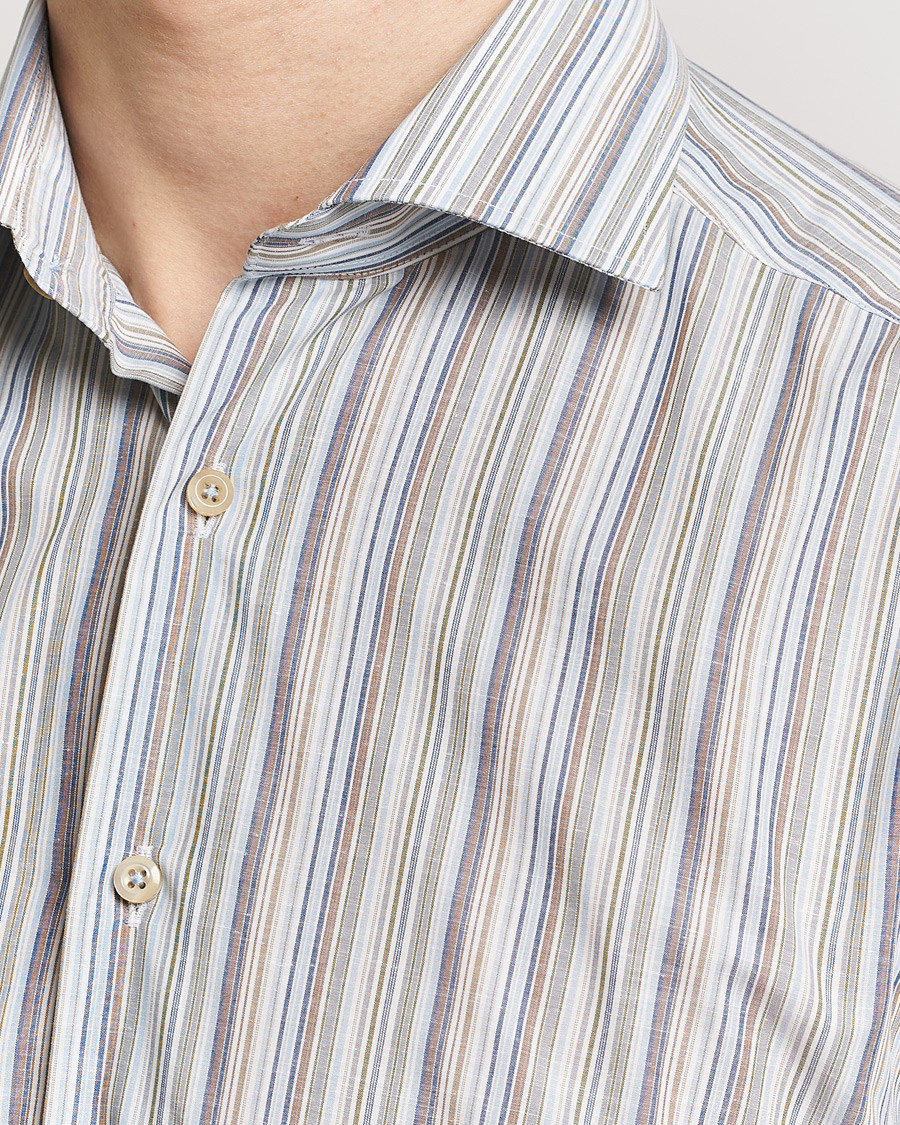 Herre | Skjorter | Stenströms | Slimline Multi Stripe Cut Away Shirt Multi