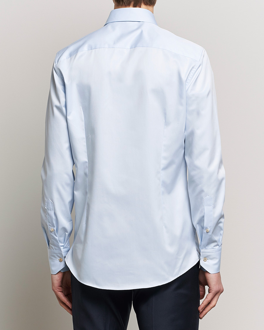 Herre | Skjorter | Stenströms | Slimline Multi Stripe Contrast Cut Away Shirt Light Blue