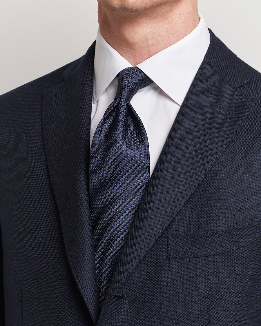 Men |  | Stenströms | Silk Grenadine Tie Navy