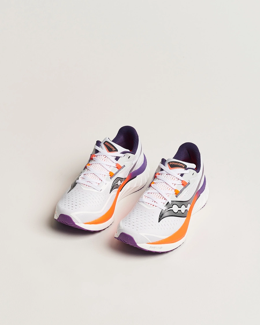 Herre | Hvite sneakers | Saucony | Endorphin Speed 4 White/Vizi Orange