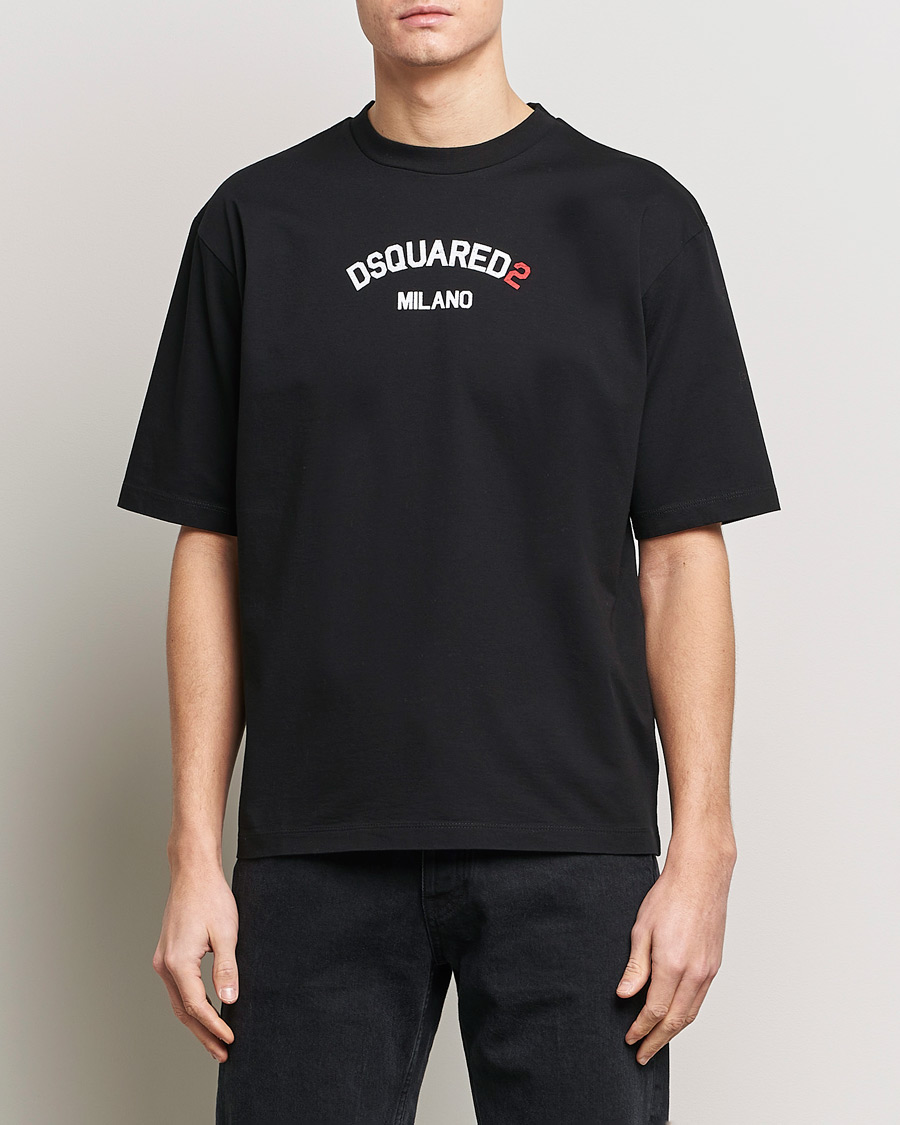 Herre | Svarte t-skjorter | Dsquared2 | Loose Fit Crew Neck T-Shirt Black