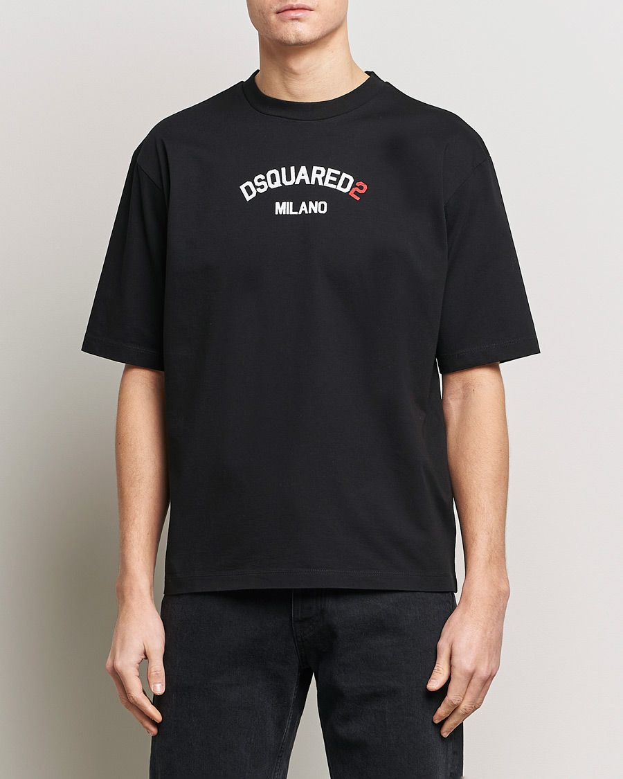 Herre | Klær | Dsquared2 | Loose Fit Crew Neck T-Shirt Black