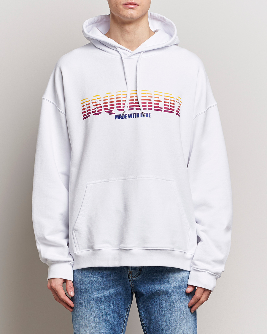 Herre | Hettegensere | Dsquared2 | Loose Fit Hoodie White