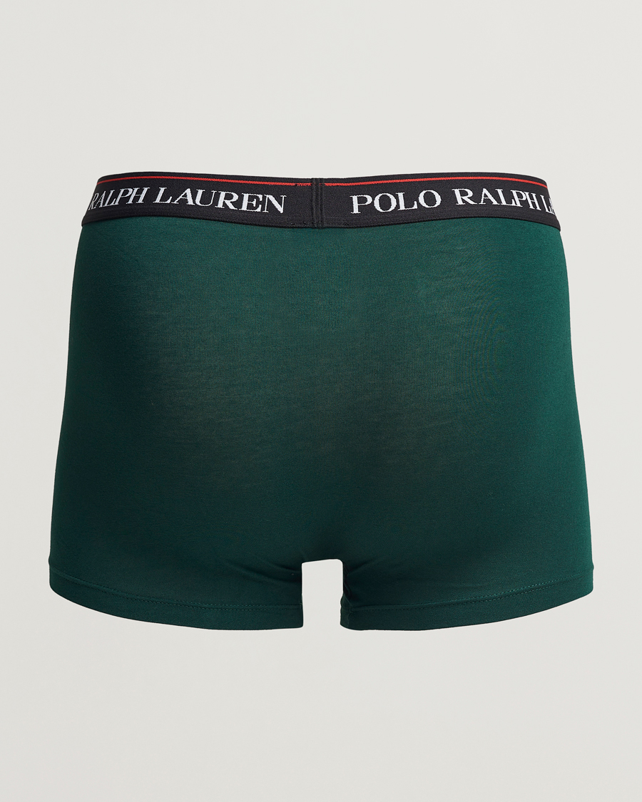 Herre | Underbukser | Polo Ralph Lauren | 3-Pack Cotton Stretch Trunk Red/Black PP/Hunter Green