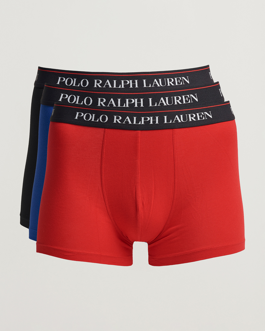 Herre | Undertøy | Polo Ralph Lauren | 3-Pack Cotton Stretch Trunk Sapphire/Red/Black