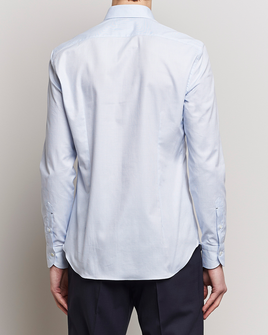 Herre | Skjorter | Mazzarelli | Soft Cotton Cut Away Shirt Light Blue