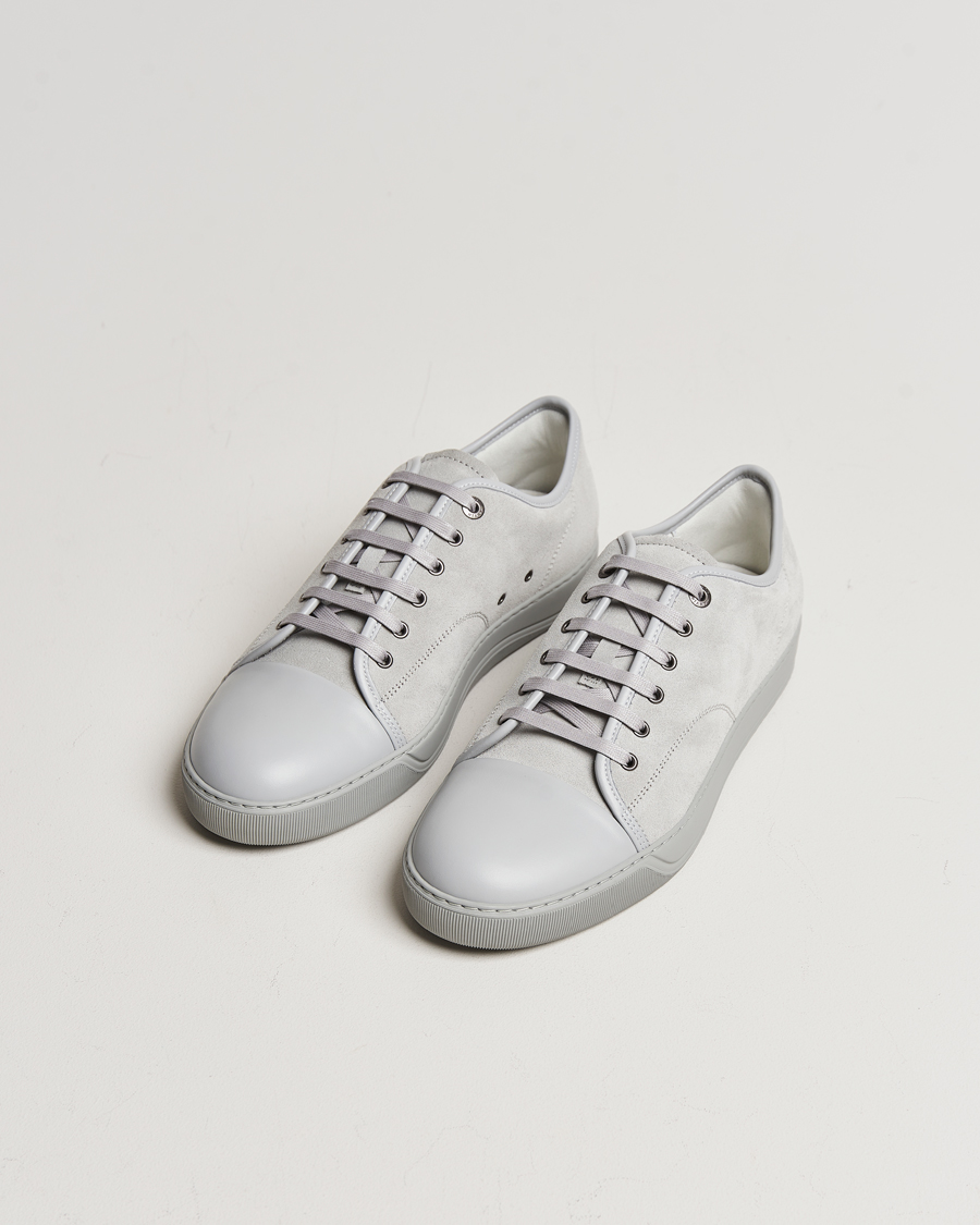 Herre | Sneakers med lavt skaft | Lanvin | Nappa Cap Toe Sneaker Light Grey