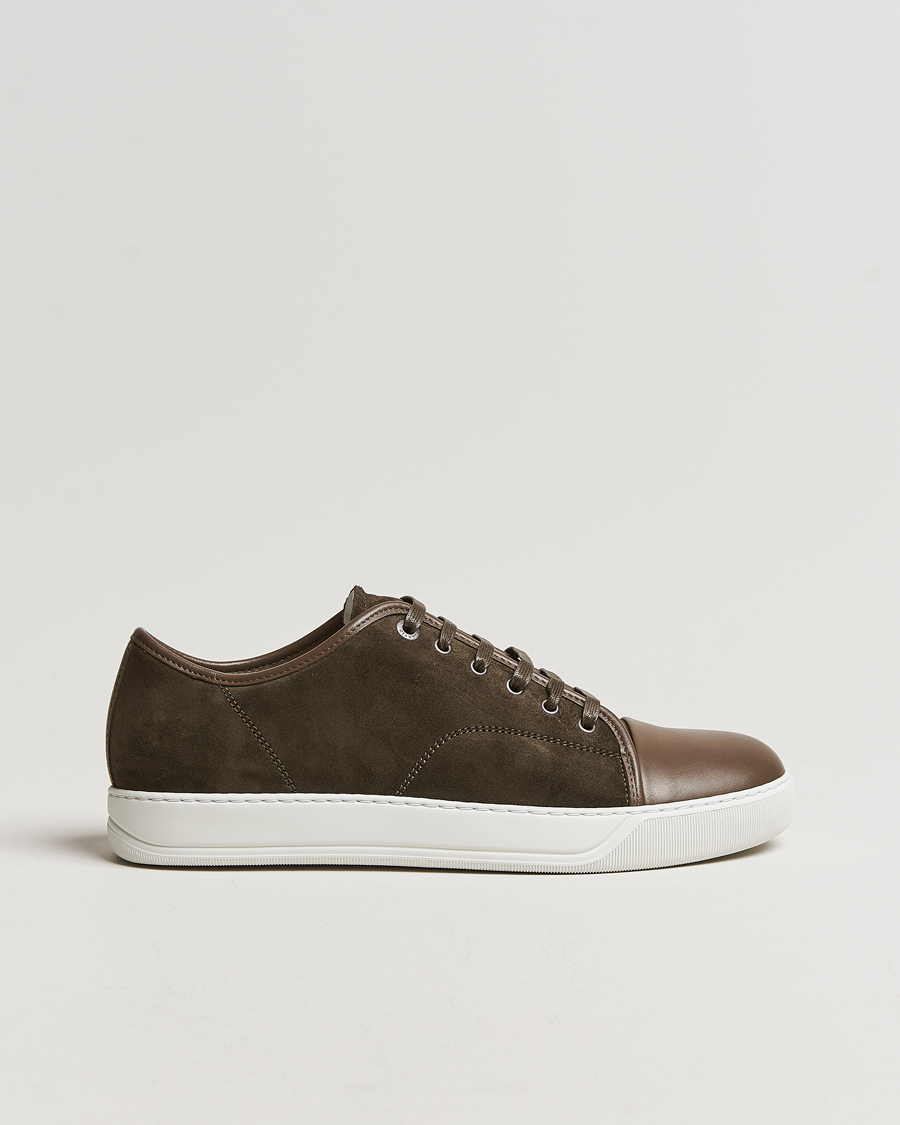 Herre | Lanvin Nappa Cap Toe Sneaker Khaki | Lanvin | Nappa Cap Toe Sneaker Khaki