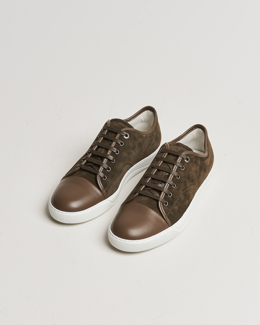 Men | Lanvin | Lanvin | Nappa Cap Toe Sneaker Khaki