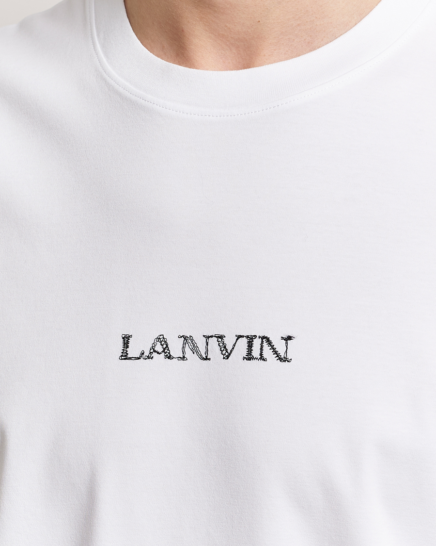 Herre | T-Shirts | Lanvin | Embroidered Logo T-Shirt White